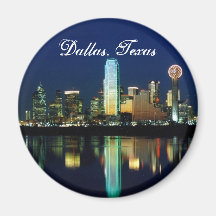 Dallas Skyline Refrigerator Magnet