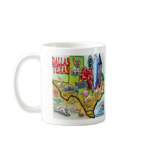 Dallas TX mugs by FunGraphix Dallas TX mugs