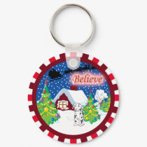 dalmatian believe keychains