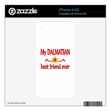 Dalmatian Best Friend Ever iPhone 4S Decals