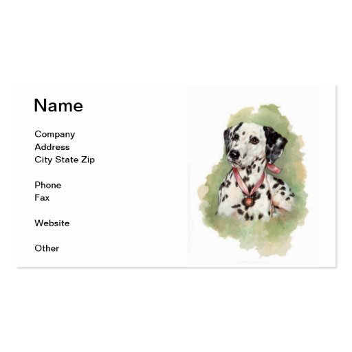 Dalmatian Business Cards (front side)