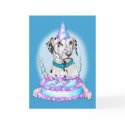 Dalmatian Cake Face Birthday card