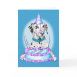 Dalmatian Cake Face Birthday cards