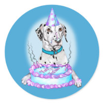 Dalmatian Cake Face Birthday stickers by DanesRUs Dalmatian Cake Face Birthday stickers