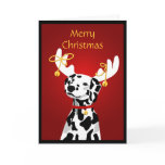 Dalmatian Christmas Dog with Deer Antlers