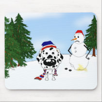 Dalmatian Christmas mousepads