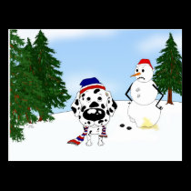 Dalmatian Christmas postcards