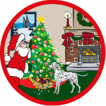 dalmatian deck the halls photo sculptures