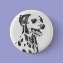 Dalmatian Dog Button