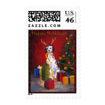 Dalmatian Dog Helping Santa- SM Violano Postage Stamps
