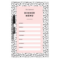 Dalmatian Dots | Dinner Menu Dry Erase Whiteboards