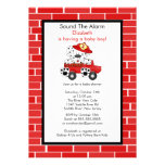 Dalmatian Fire Truck Boy Baby Shower Invitation