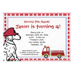 Dalmatian & Firetruck Birthday Invitation