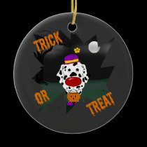 Dalmatian Halloween Clown ornaments