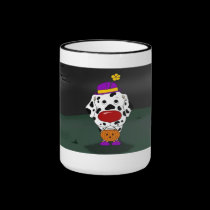 Dalmatian Halloween Clown mugs