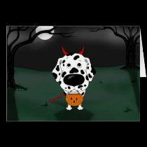 Dalmatian Halloween Devil cards