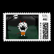 Dalmatian Halloween Devil stamps