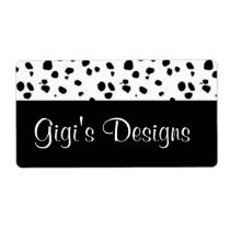 Dalmatian print handmade labels labels