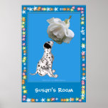 Dalmatian Puppy Kids Room Personalized Poster