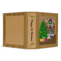 Dalmatian Puppy's 1st Christmas Scrapbook Binders