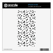 Dalmatian Spots, Dalmatian Print, Dalmatian Fur Decal For iPhone 4S