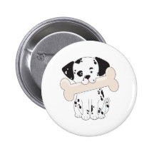 Dalmatian with Bone Buttons