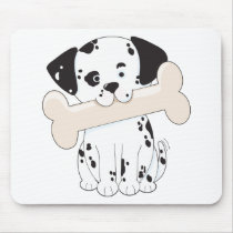 Dalmatian with Bone mousepads by mariabellimages Dalmatian with Bone mousepads