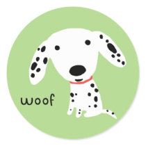 Dalmatian Woof stickers by jennsdoodleworld Dalmatian Woof stickers