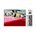 "Dalmatians in Red Car" Postage Stamp by Aquavel "Dalmatians in Red Car" Postage Stamp