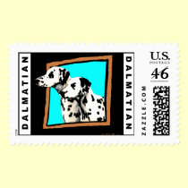 "Dalmatians Looking Out of a Window postage by dogart "Dalmatians Looking Out of a Window postage