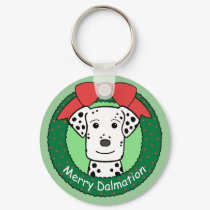 Dalmation Christmas keychains