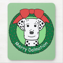 Dalmation Christmas mousepads by dogcartoons Dalmation Christmas mousepads