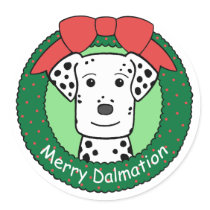 Dalmation Christmas stickers by dogcartoons Dalmation Christmas stickers