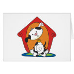 Dalmation in Dog House T-shirts and Gifts Greeting Card