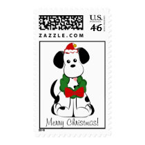 Dalmation Merry Christmas Stamp