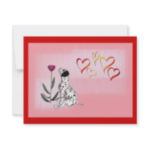 Dalmation Rose & Hearts-DIY invitations