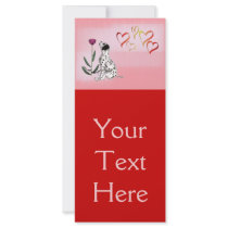Dalmation Rose & Hearts-DIY Rack Card Template