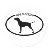 Dalmation Silhouette Black Sticker by dogsilhouettes Dalmation Silhouette Black Sticker