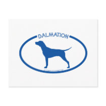 Dalmation Silhouette Postcard