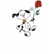 Dalmation with Rose T-shirt by toddlersplace Dalmation with Rose T-shirt