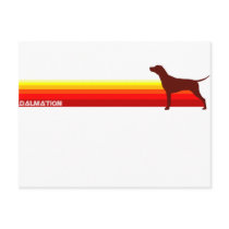 Dalmation With Stripes Postcard