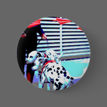Dalmations in Red Kerchiefs at Parade buttons