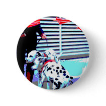 Dalmations in Red Kerchiefs at Parade buttons