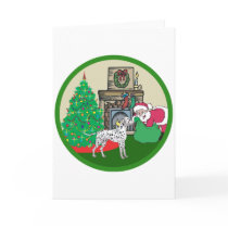 dalmtatian santas cards by freespiritdesigns dalmtatian santas cards