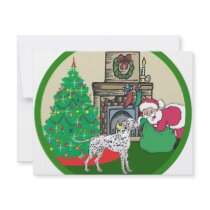 dalmtatian santas invitations