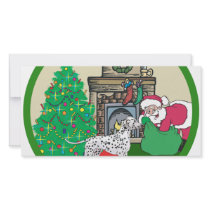 dalmtatian santas photo cards