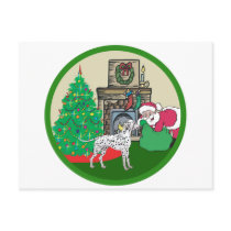 dalmtatian santas postcards by freespiritdesigns dalmtatian santas postcards