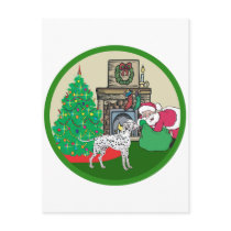 dalmtatian santas postcards by freespiritdesigns dalmtatian santas postcards