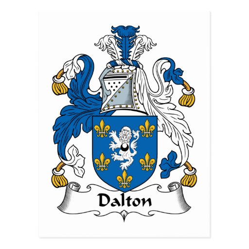 Dalton Family Crest Postcard Zazzle