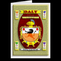 DALY FAMILY COAT OF ARMS CREST AND SHIELD cards